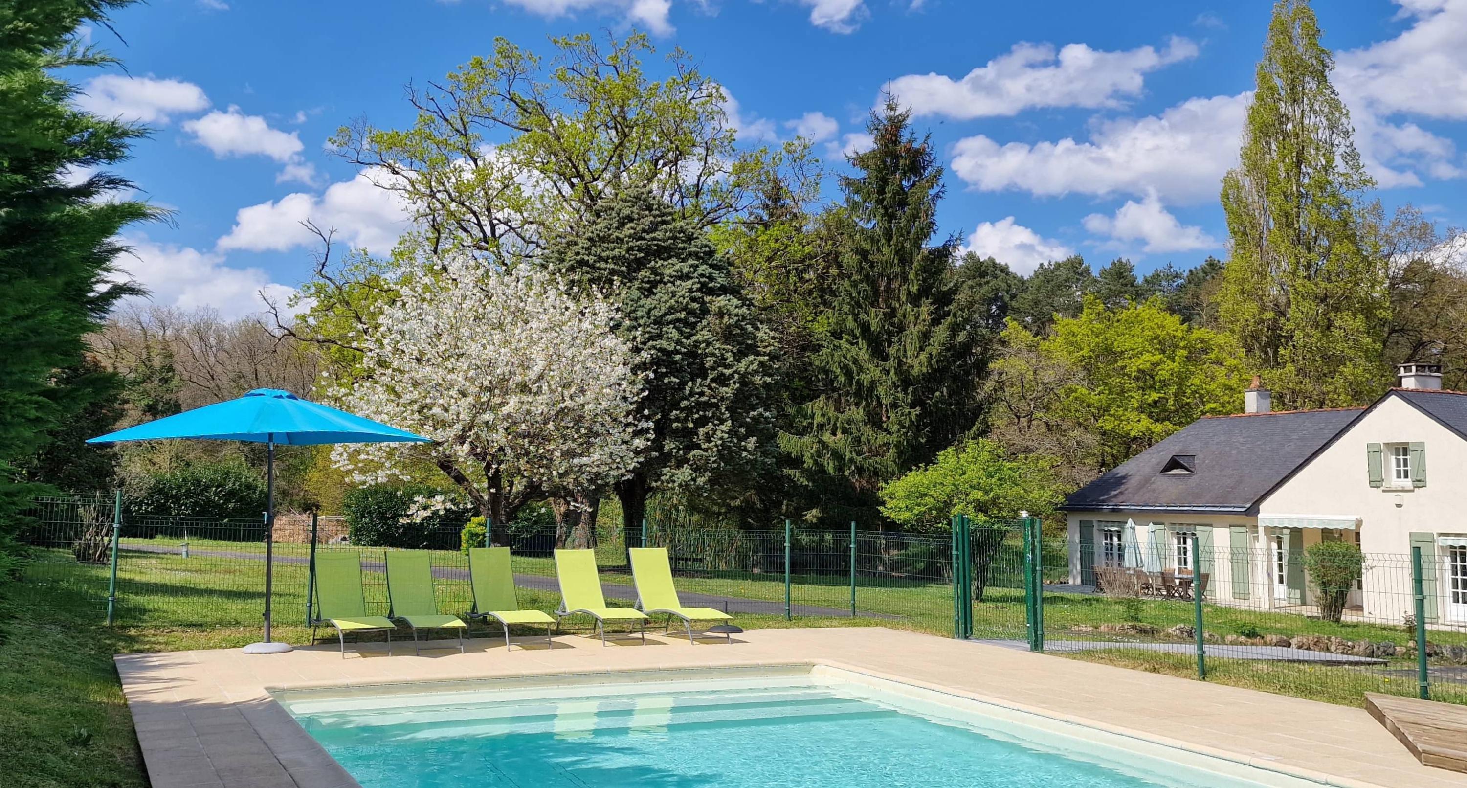 Grand gite Saumur avec piscine-L'Appel de la Forêt