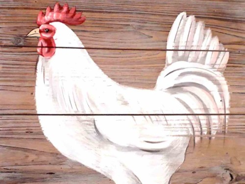 Décoration 'campagne chic' au gîte.